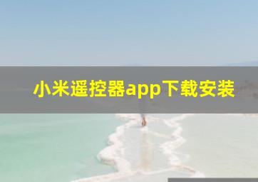 小米遥控器app下载安装