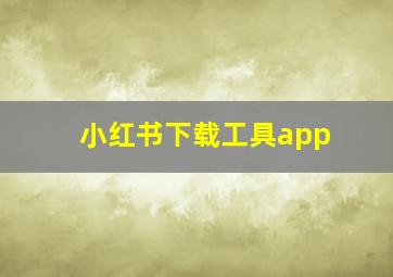 小红书下载工具app