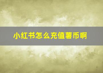 小红书怎么充值薯币啊