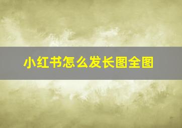 小红书怎么发长图全图