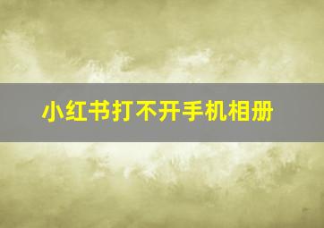 小红书打不开手机相册