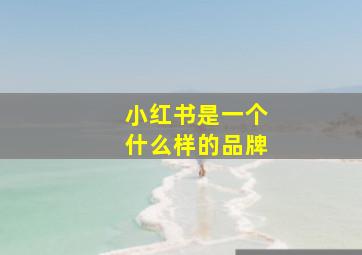 小红书是一个什么样的品牌