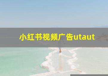 小红书视频广告utaut