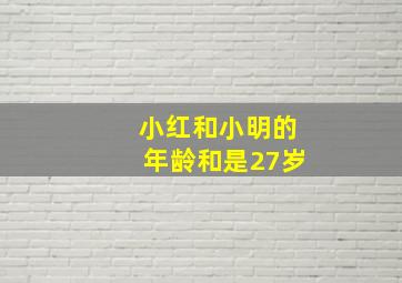 小红和小明的年龄和是27岁