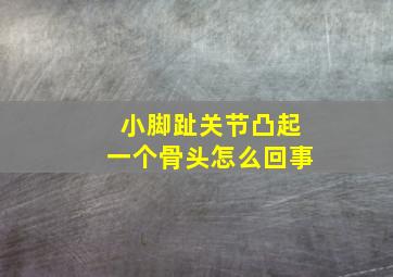 小脚趾关节凸起一个骨头怎么回事