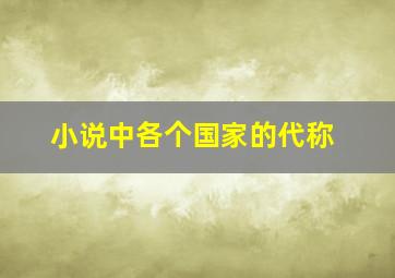 小说中各个国家的代称