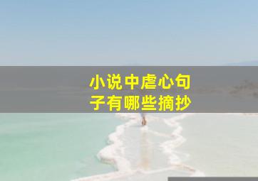 小说中虐心句子有哪些摘抄