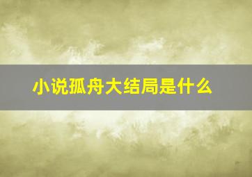 小说孤舟大结局是什么