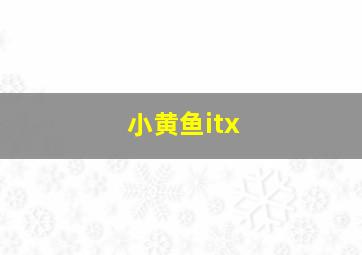 小黄鱼itx