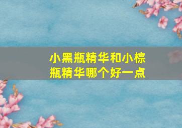 小黑瓶精华和小棕瓶精华哪个好一点