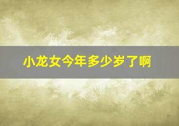 小龙女今年多少岁了啊