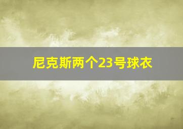 尼克斯两个23号球衣