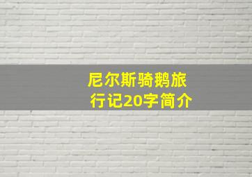 尼尔斯骑鹅旅行记20字简介