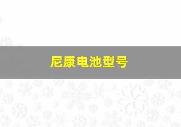 尼康电池型号