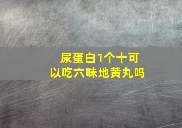 尿蛋白1个十可以吃六味地黄丸吗