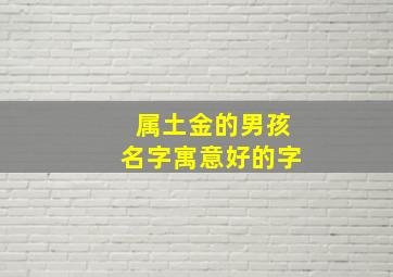 属土金的男孩名字寓意好的字