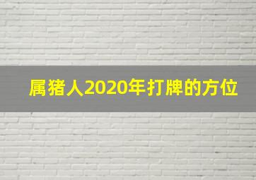 属猪人2020年打牌的方位