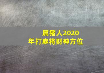 属猪人2020年打麻将财神方位