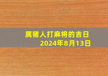 属猪人打麻将的吉日2024年8月13日