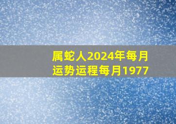 属蛇人2024年每月运势运程每月1977