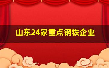 山东24家重点钢铁企业