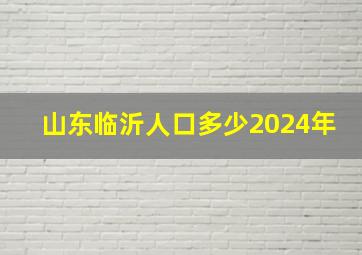 山东临沂人口多少2024年