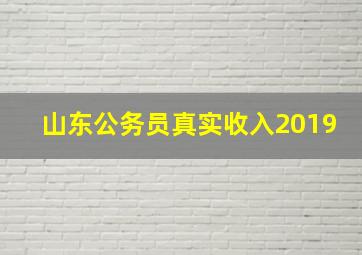 山东公务员真实收入2019