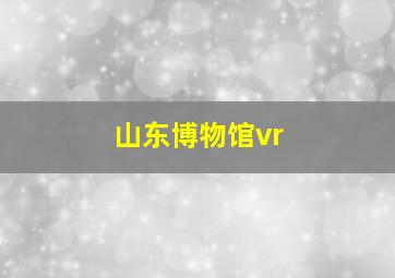 山东博物馆vr