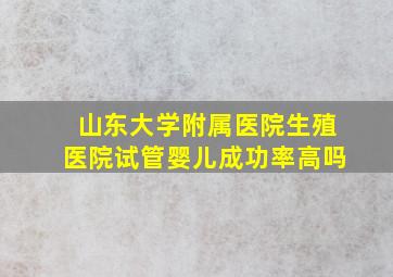 山东大学附属医院生殖医院试管婴儿成功率高吗