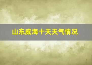 山东威海十天天气情况