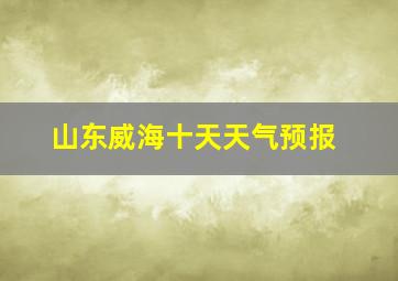 山东威海十天天气预报