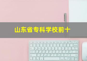 山东省专科学校前十