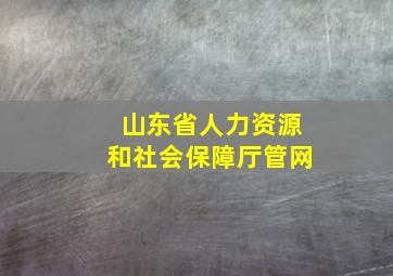 山东省人力资源和社会保障厅管网