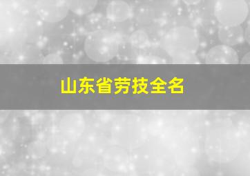 山东省劳技全名