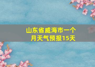 山东省威海市一个月天气预报15天