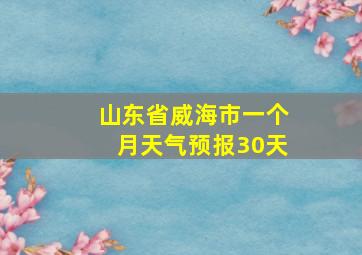 山东省威海市一个月天气预报30天