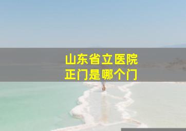 山东省立医院正门是哪个门