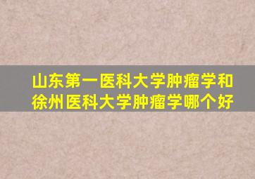 山东第一医科大学肿瘤学和徐州医科大学肿瘤学哪个好