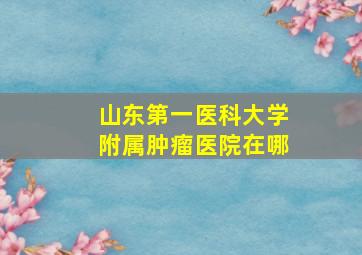 山东第一医科大学附属肿瘤医院在哪