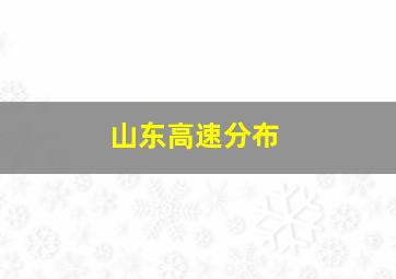 山东高速分布