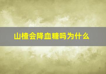 山楂会降血糖吗为什么