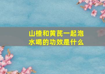 山楂和黄芪一起泡水喝的功效是什么