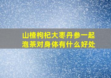 山楂枸杞大枣丹参一起泡茶对身体有什么好处