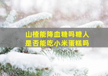 山楂能降血糖吗糖人是否能吃小米蛋糕吗