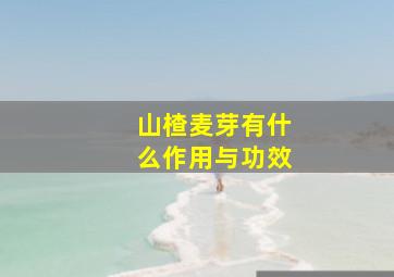 山楂麦芽有什么作用与功效