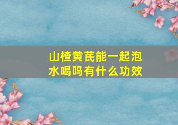 山楂黄芪能一起泡水喝吗有什么功效