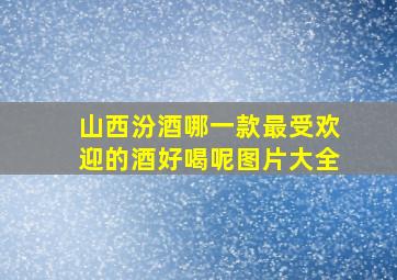 山西汾酒哪一款最受欢迎的酒好喝呢图片大全