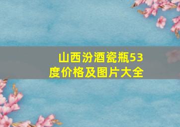 山西汾酒瓷瓶53度价格及图片大全