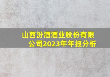 山西汾酒酒业股份有限公司2023年年报分析