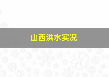 山西洪水实况